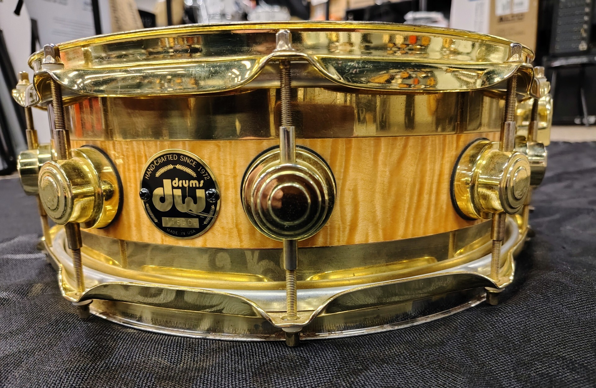 DW Collector Series Edge Maple / Brass 14 x 5 Snare Drum - Used / Vintage