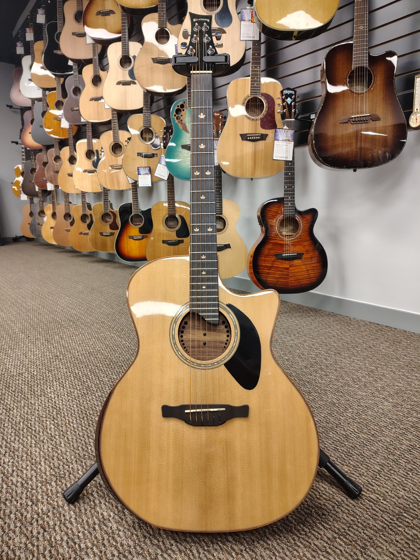 Riversong P555CE-A Pacific Series Natural Dragon Slayer Acoustic Guitar - Vintage / Used