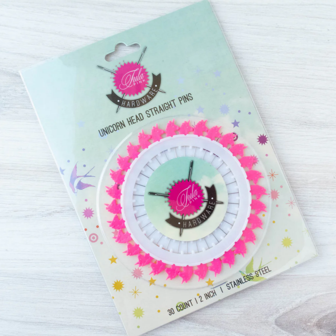 Pins - Unicorn Straight Quilting Pins for Sewing & Crafts, 30 Pins - 2 by Tula Pink