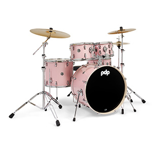 PDP Mainstage 5pc w/HW Paiste Cymbals Throne Pale Rose