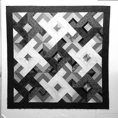 black and white quilt