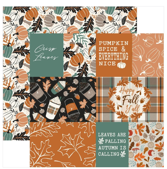 Autumn Is Calling Tags 12 x 12 double sided paper by Paper House