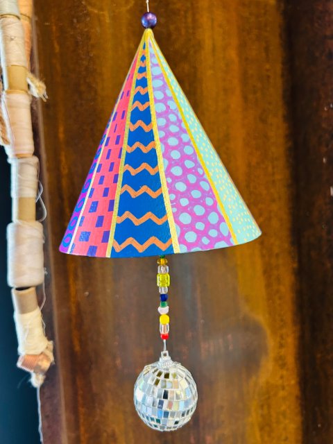 A Painted Hanging Cone