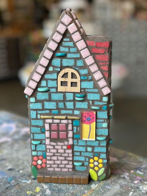 Mosaic Tall Wooden House