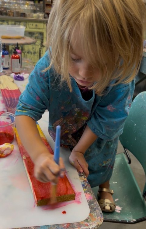 Painting a Fence Slat