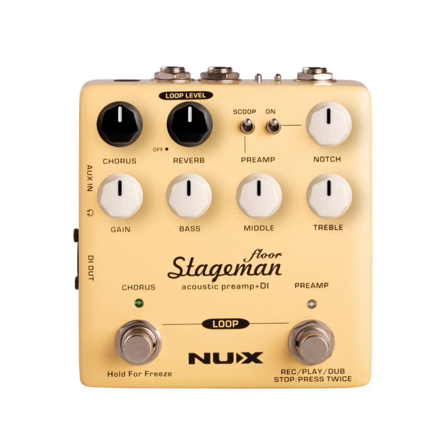 NUX Floor Stageman Acoustic Preamp + DI Pedal