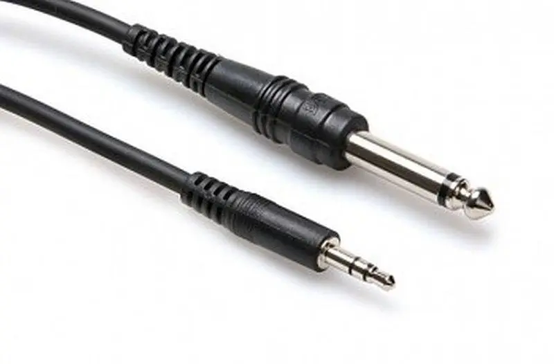Hosa CMP-105 Mono Interconnect 1/4 in TS to 3.5 mm TRS, 10 ft