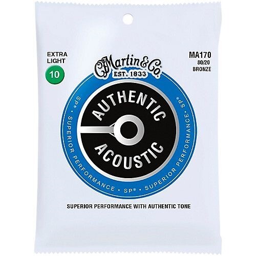 Martin Authentic Acoustic SP® MA170 Guitar Strings 80/20 Bronze 10-47 Extra Light