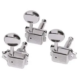 Profile J55CR Vintage Steel 6 In-Line Oval Chrome Machine Heads