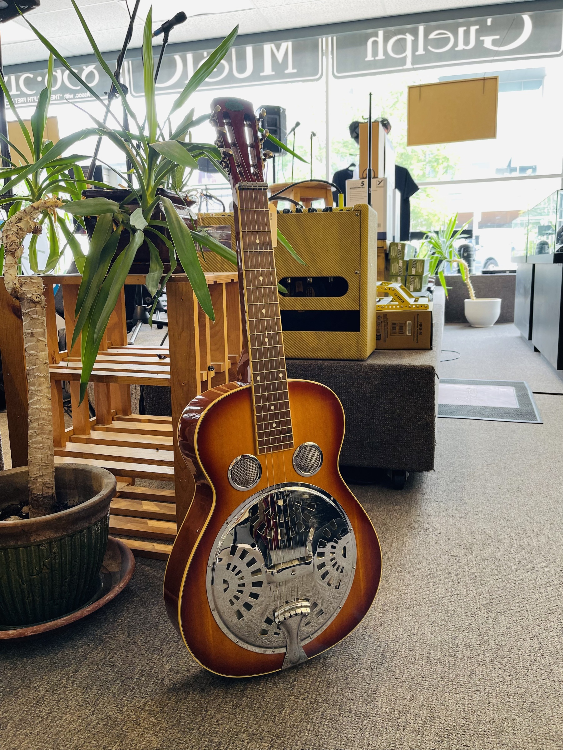Used Regal Square-Neck Resonator Lap Steel Made In Korea With Gig Bag