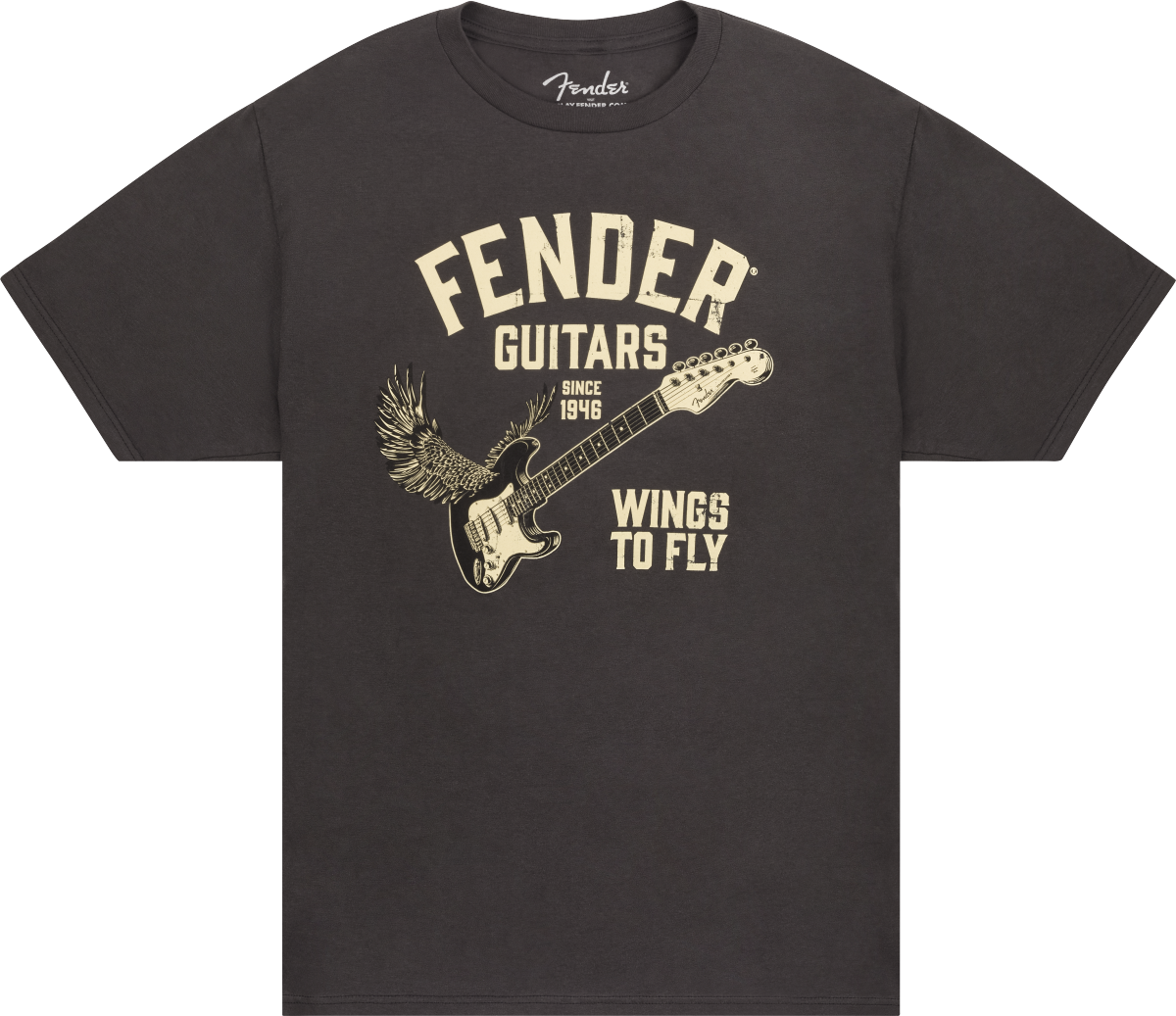  Fender® Wings To Fly T-Shirt, Vintage Black - Medium