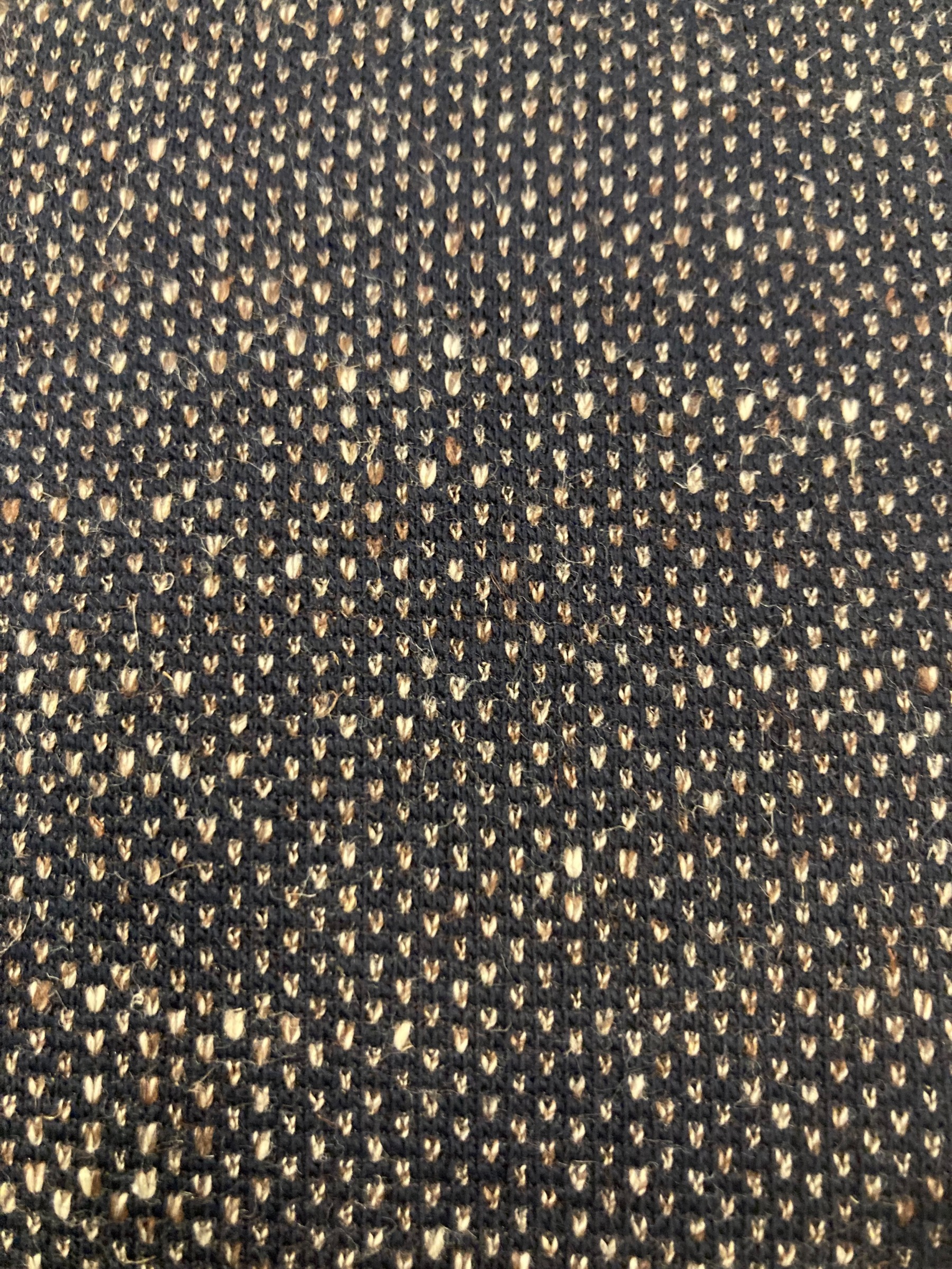 Heathered Navy, Grey and Brown Cotton Rayon Poly-  Jacquard Ponte Knit - Italian - 51 wide