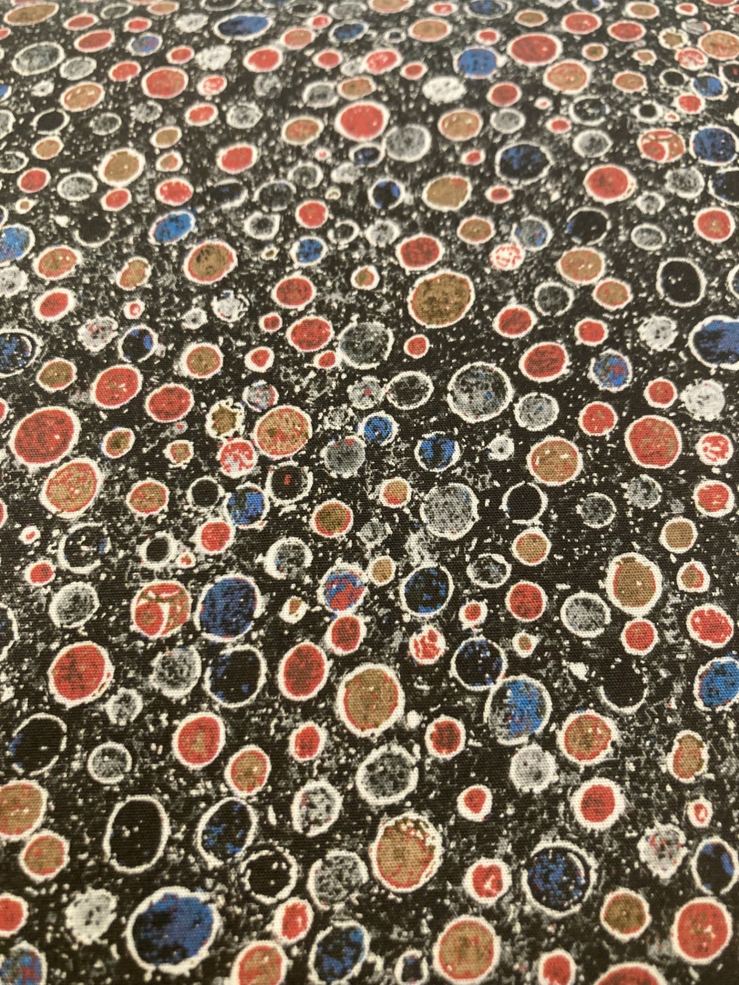 Multi Colored Dots on Speckled black background - Italian - 59