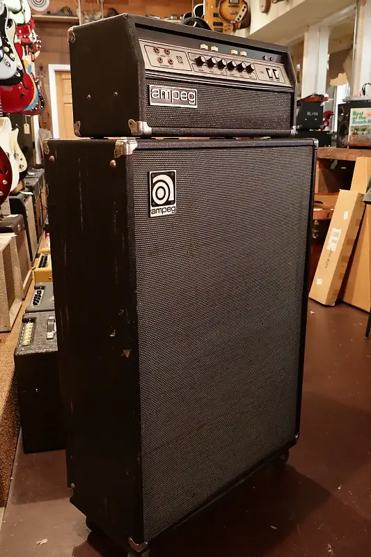 Ampeg B-25B 55-Watt 2x15 Bass Amp Half Stack - Black