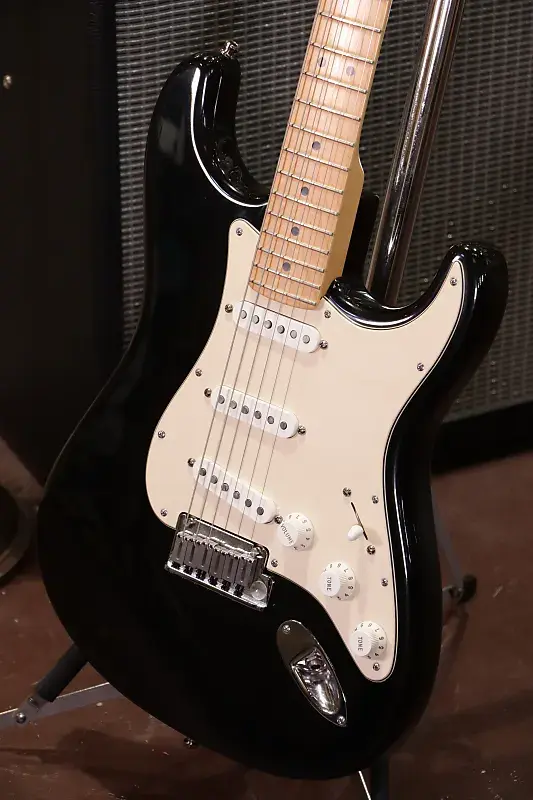 ギター Fender Stratocaster American Standard Fender American Standard Stratocaster Guitar Black 1989 with