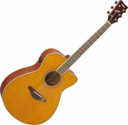 Yamaha FS TransAcoustic Folk Cutaway Acoustic Guitar - Vintage Tint