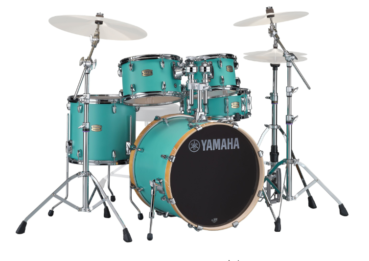 Yamaha Stage Custom Birch 5-Piece Drum Kit (22,10,12,16,SD) with Hardware - Matte Surf Green