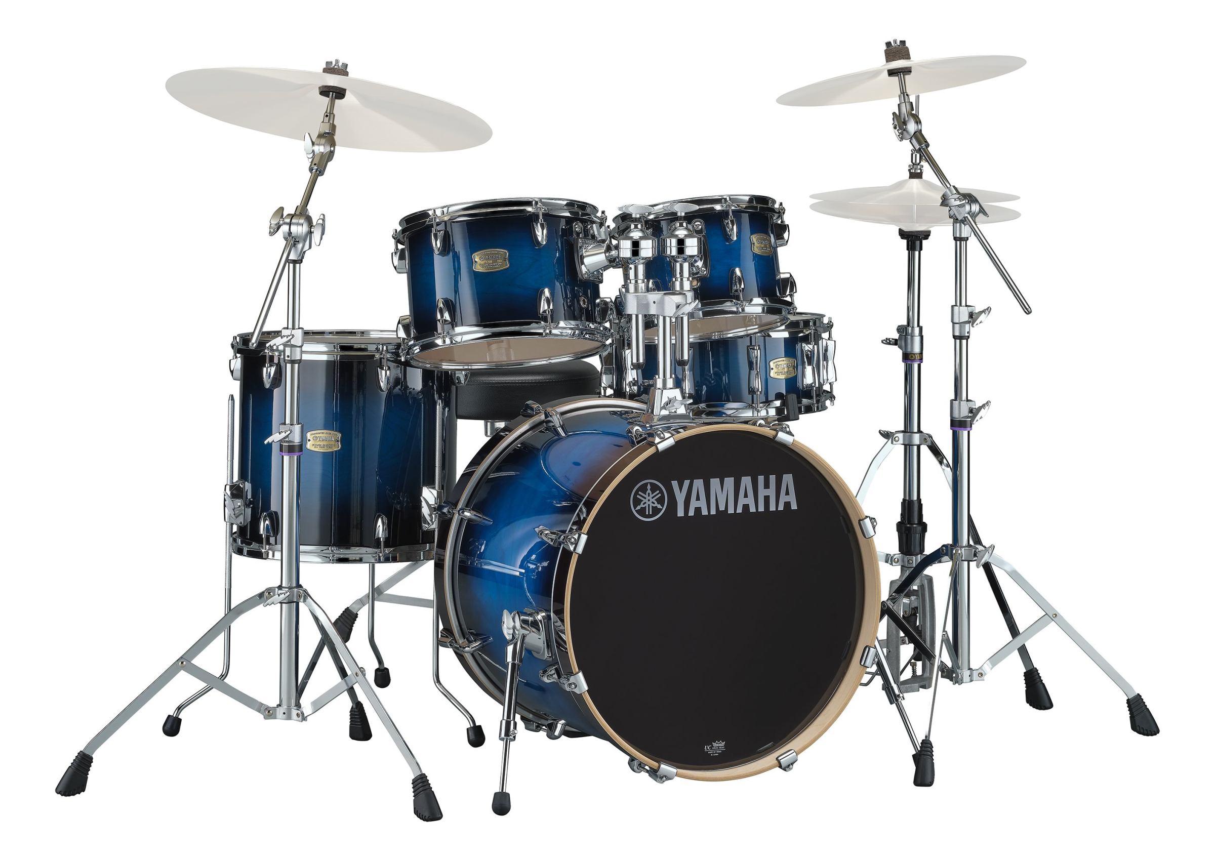 Yamaha Stage Custom Birch 5-Piece Drum Kit w/ Hardware - Deep Blue Sunburst