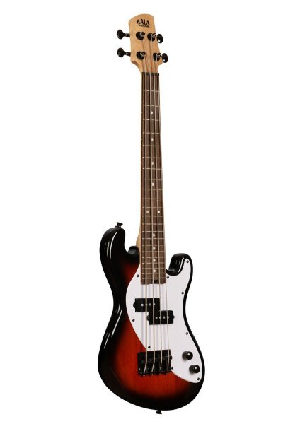  KALA Solid Body 4-String Fretted U-BASS w/ Gig Bag, Tobacco Burst