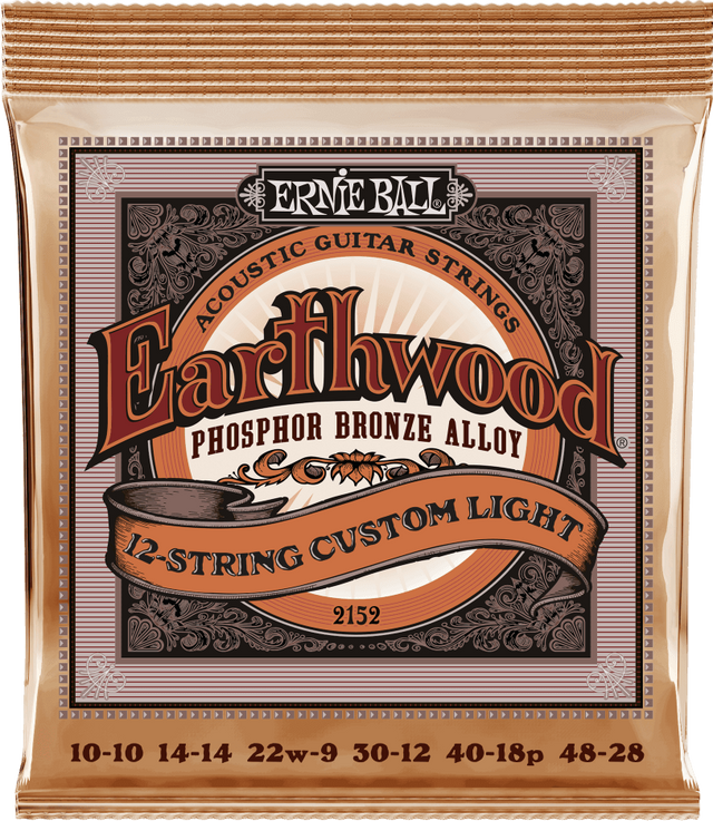 Ernie Ball Earthwood Custom Light Phosphor Bronze 12-string Acoustic Guitar Strings 10-48 Gauge