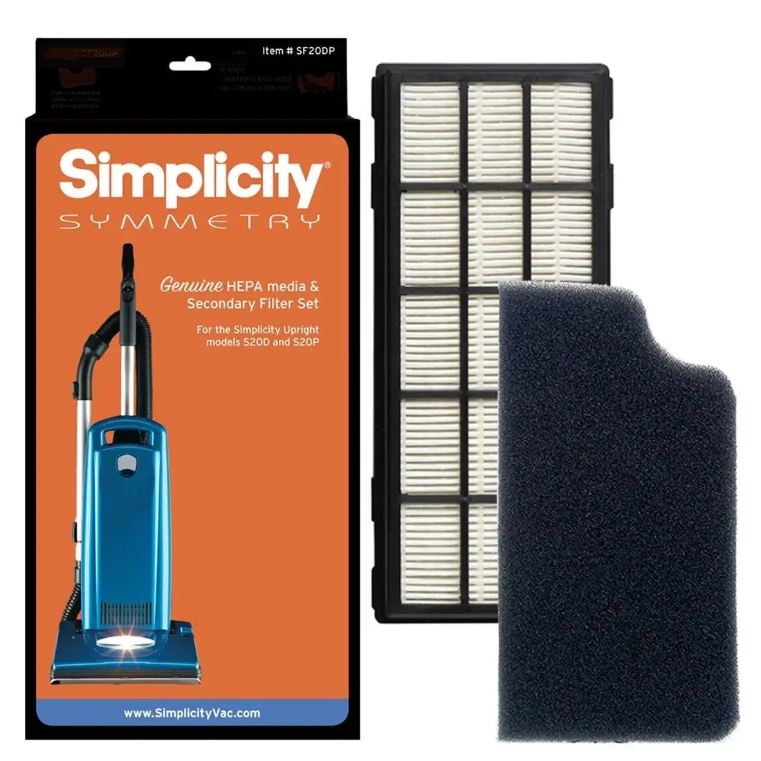 Riccar/Simplicity Symmetry HEPA Media and Electrostatic Filter Set [SF20DP]