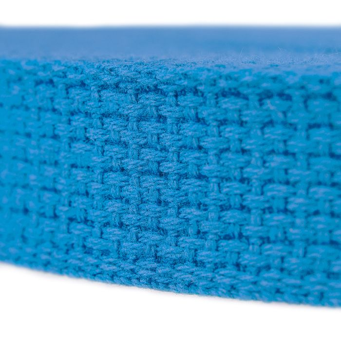 1 inch ICE BLUE Cotton Webbing by Country Brook Design / sold by the yard   