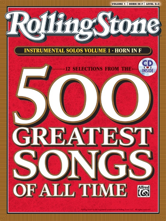 Alfred 30350 Selections from Rolling Stone Magazine's 500 Greatest Songs of All Time: Instrumental Solos, Volume 1, F Horn w/ CD