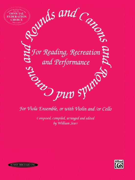 Alfred 00-0981 Rounds and Canons for Reading, Recreation and Performance for Violas