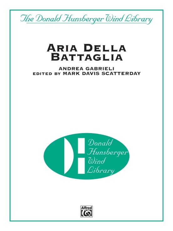 Alfred 29639 Aria Della Battaglia, Concert Band