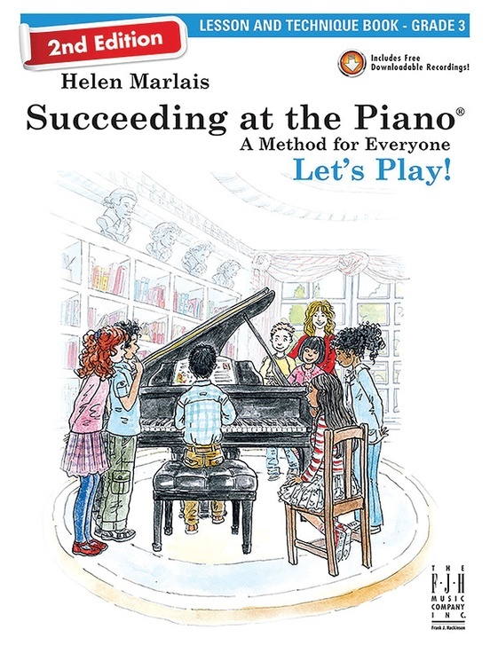FJH FJH2071CD Succeeding at the Piano, Lesson and Technique Book - Grade 3 w/CD