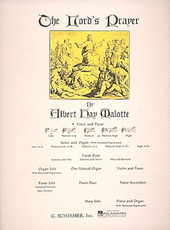 G Schirmer 50279710 The Lord's Prayer Medium High Voice in Db and Piano