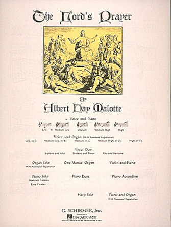 G Schirmer 50279720 Lord's Prayer Medium Low Voice in Bb and Piano