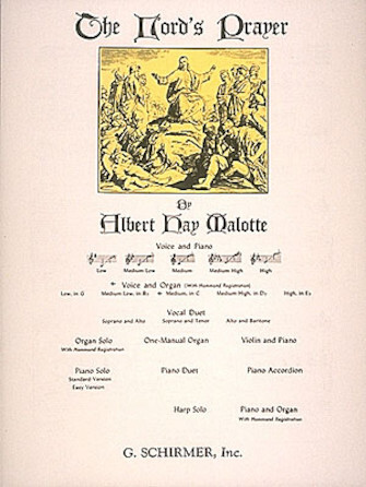 G Schirmer 50283320 The Lord's Prayer Medium Voice in C and Organ
