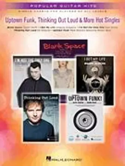 Hal Leonard 00146310 Uptown Funk, Thinking Out Loud and More Hot Singles for Gutiar