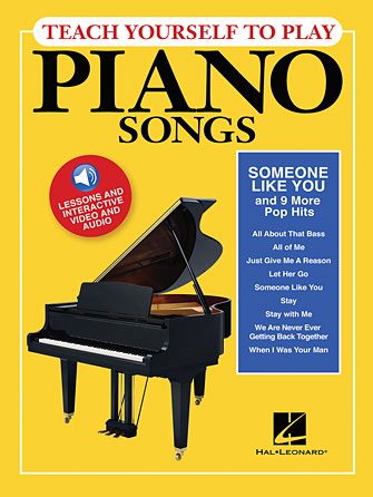 Hal Leonard 00150153 Teach Yourself to Play Piano Songs: “Someone like You” & 9 More Pop Hits