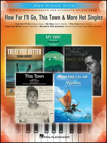 Hal Leonard 00211286 How Far I'll Go, This Town & More Hot Singles for Easy Piano