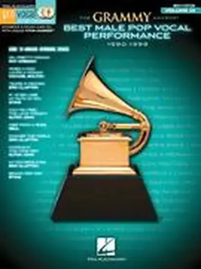 Hal Leonard 00740448 Pro Vocal Men's Edition Volume 59: The Grammy Awards Best Male Pop Vocal Performance 1990-1999