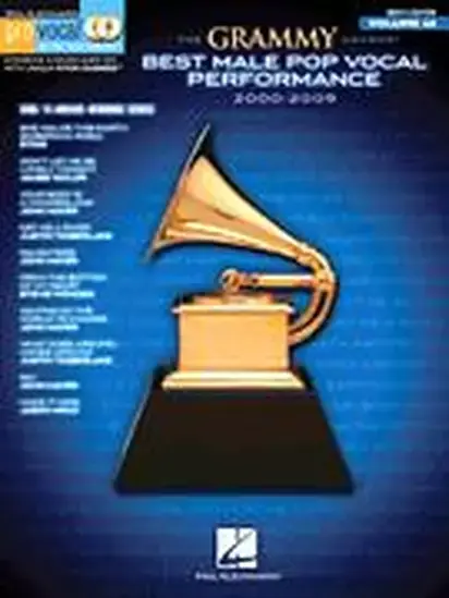 Hal Leonard 00740449 Pro Vocal Men's Edition Volume 60: The Grammy Awards Best Male Pop Vocal Performance 2000-2009 w/CD