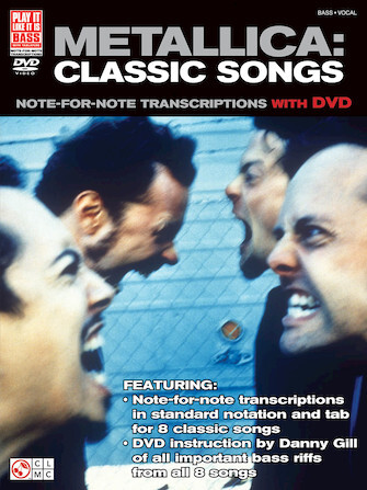 Hal Leonard 02501627 Metallica: Classic Songs for Bass Note-for-Note Transcriptions with DVD
