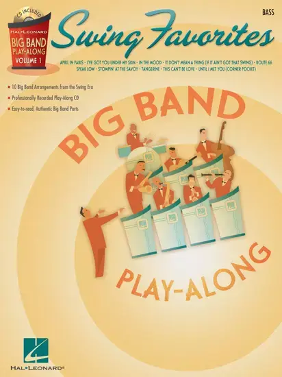 Hal Leonard 07011319 Big Band Play-Along Volume 1: Swing Favorites Bass Book