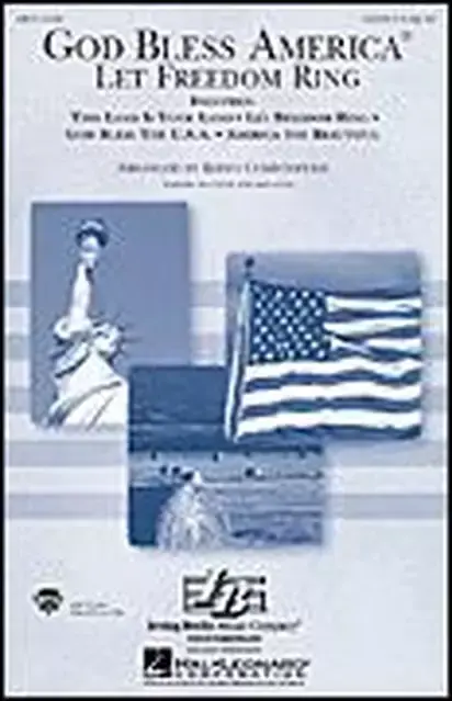 Hal Leonard 08711338 God Bless America: Let Freedom Ring for 2-Part Choir