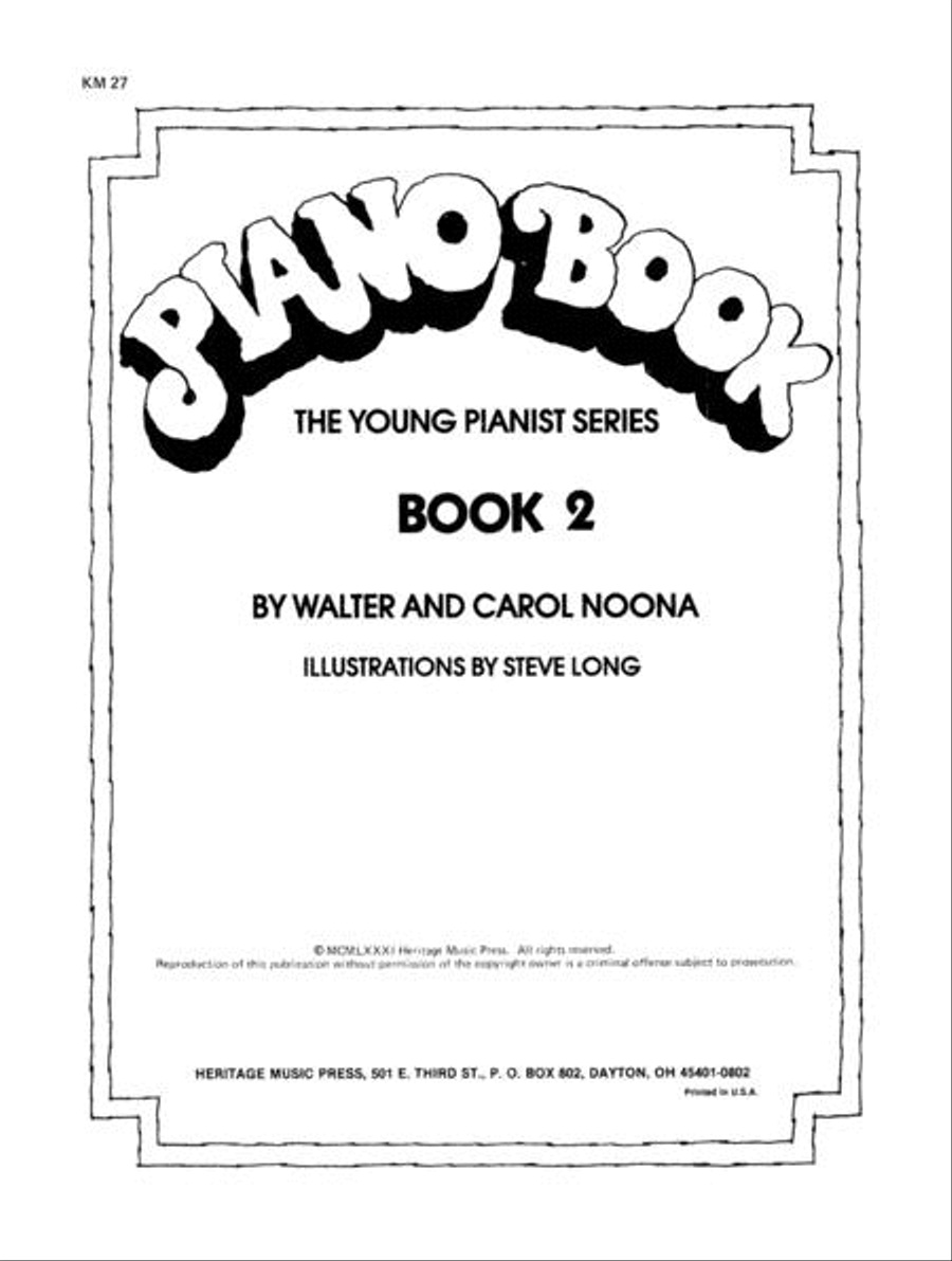 Heritage Music KM27 Noona Young Pianist Piano Book 2