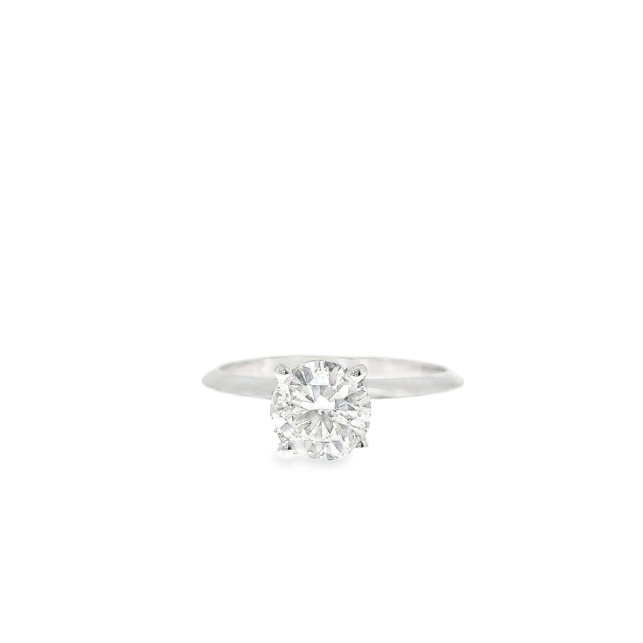 0.99CT Round Brilliant Natural Diamond - GIA Certified I I2 - Set in 14K White Gold