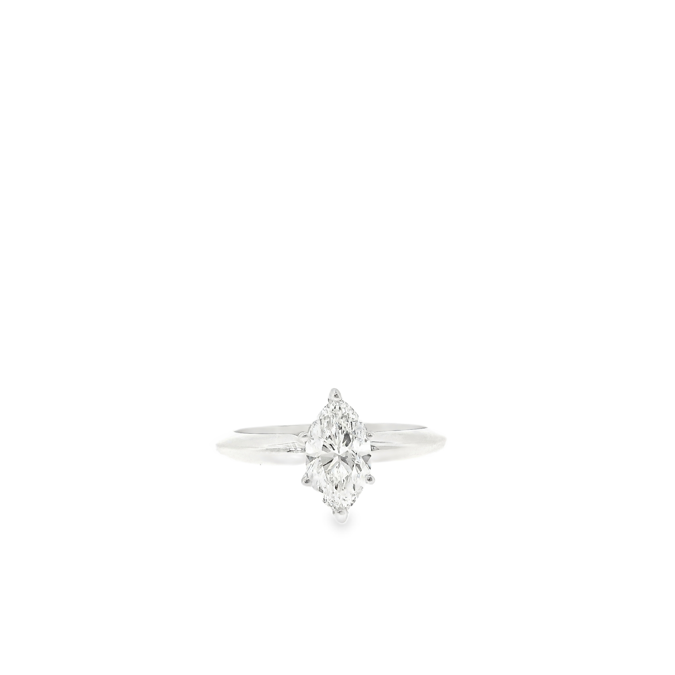 1.01CT Marquise Brilliant Natural Diamond - GIA Certified I SI2 - Set in 14K White Gold