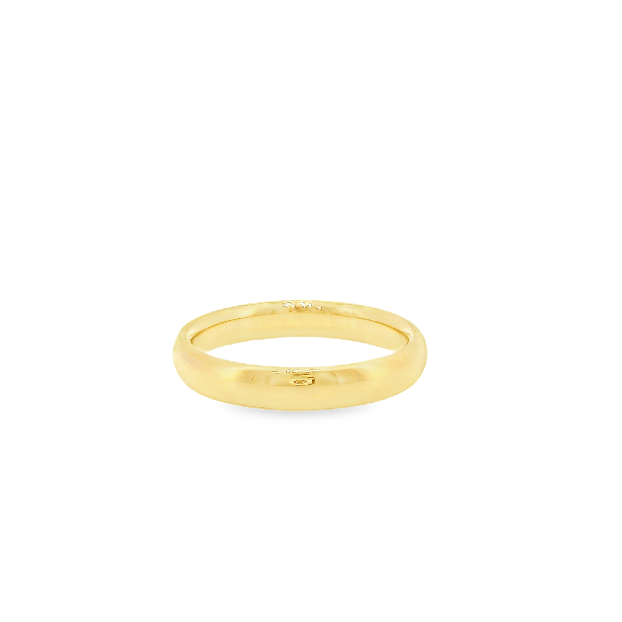 4mm Comfort Fit Wedding Band in 14K Yellow Gold - Size 11