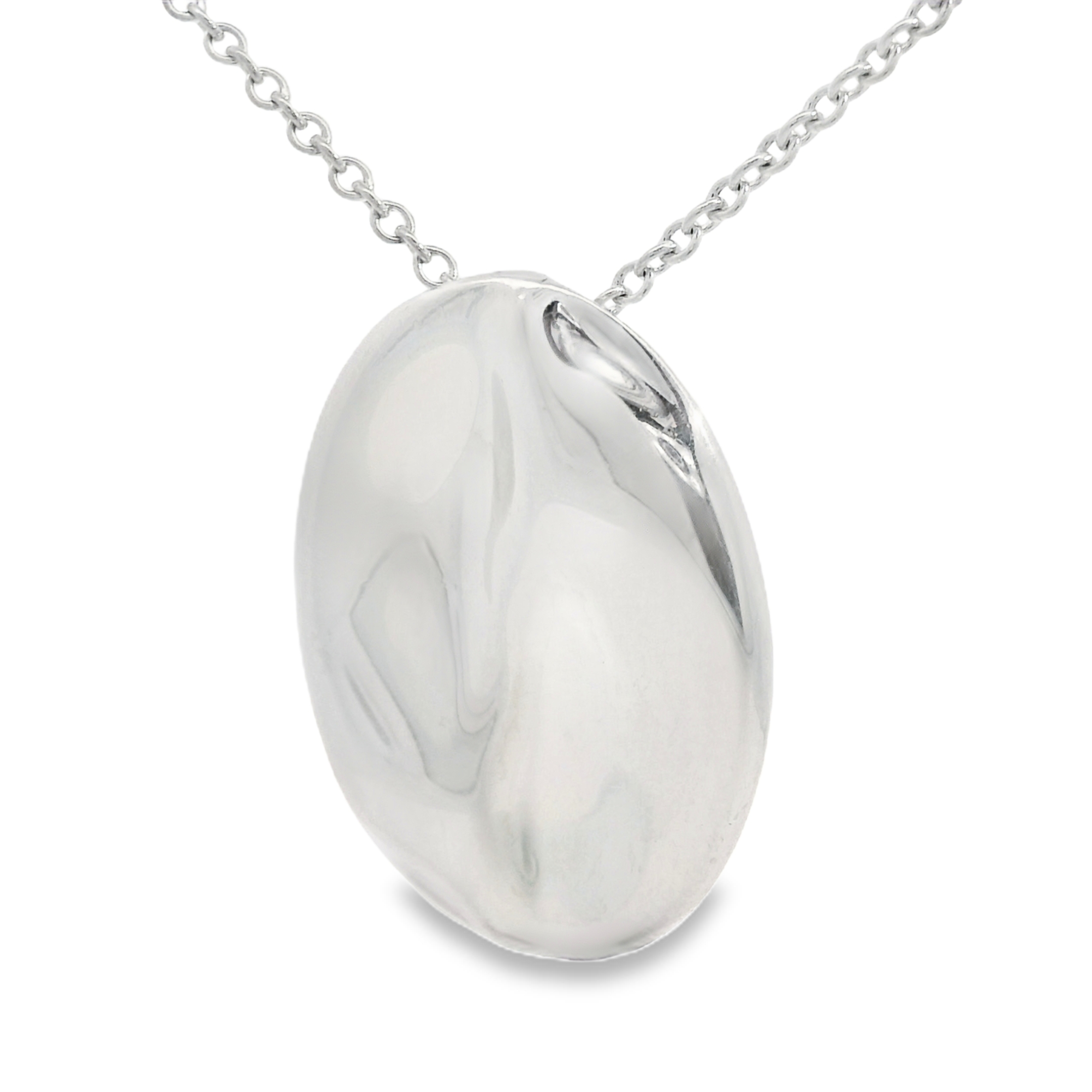 Elsa Peretti® Zodiac pendant, Pisces. Sterling silver. On a 28 inch chain. Original designs copyrighted by Elsa Peretti.