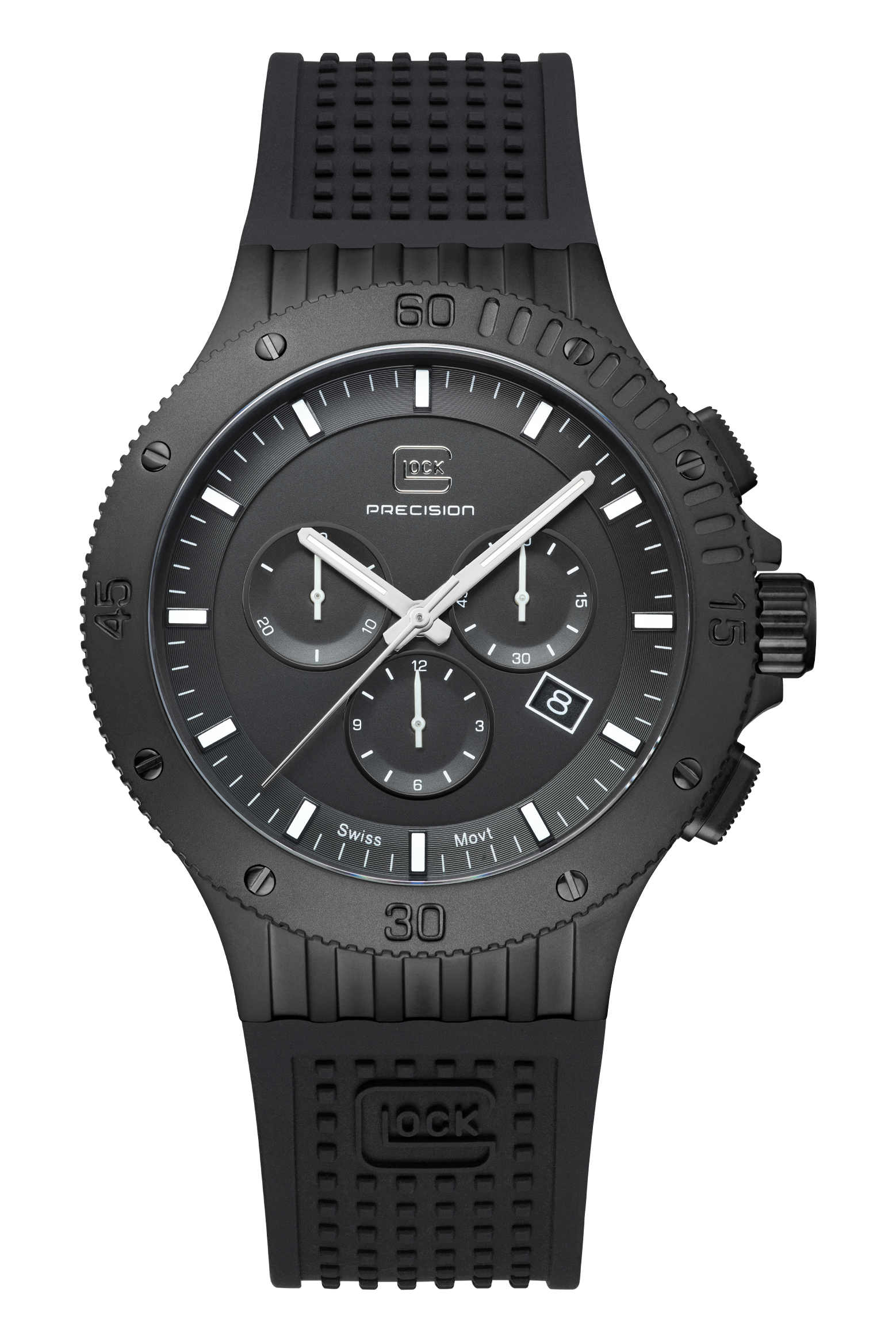 20 ATM WATER RESISTANCE  SWISS MOVEMENT  CHRONOGRAPH  SAPPHIRE CRYSTAL  ROTATING BEZEL  SWISS SUPER-LUMINOVA®