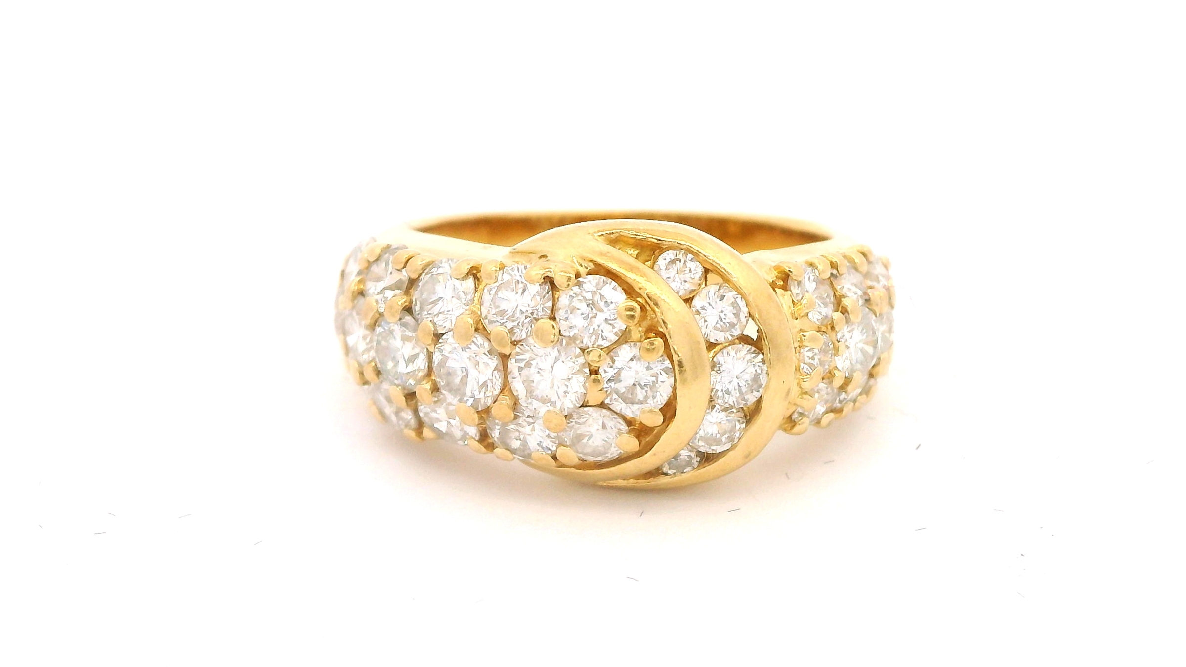 18k YG Pave Diamond Dome-style Band