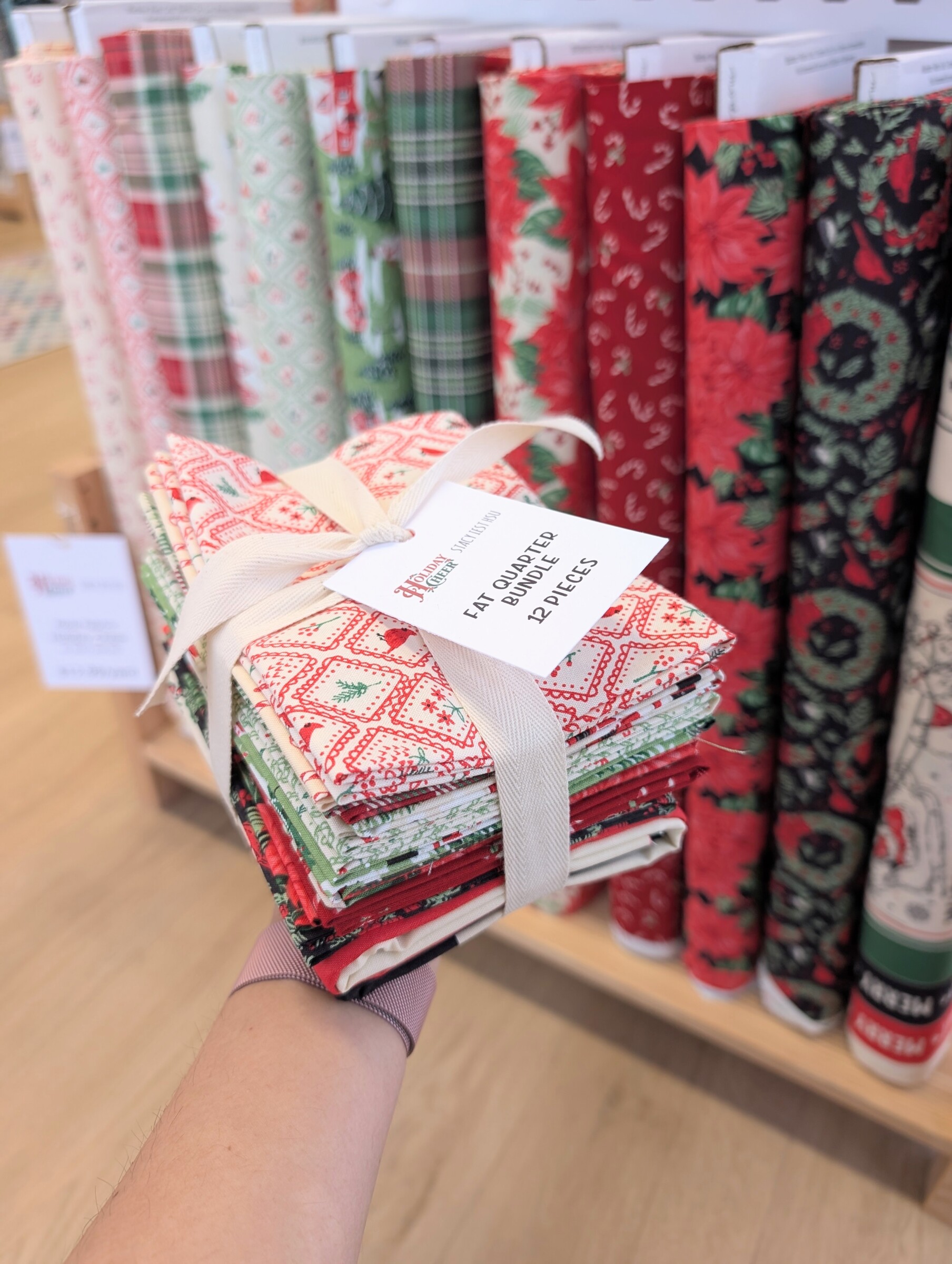 Holiday Cheer Fat Quarter Bundle by Stacy Iest Hsu - 12 Pieces (Includes Panel)