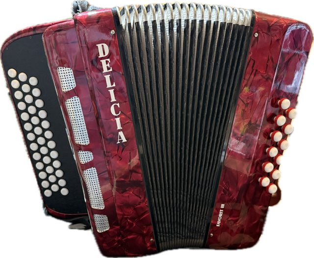 Delicia Favorit III Accordion - Key of Bb Eb Ab (Pre-Owned)